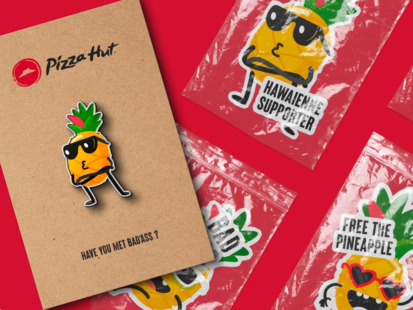 Mascotte Bad'ass l'Ananas – Pizza Hut